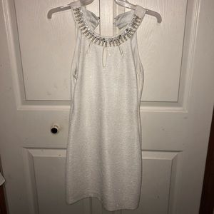 White mini party dress